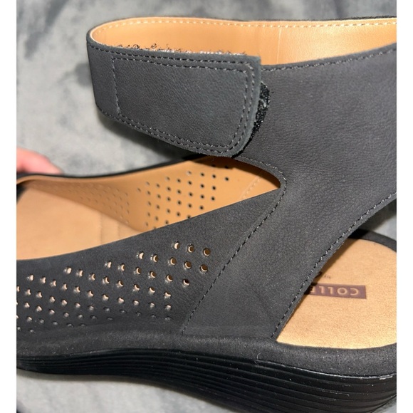 🖤 NWT Clarks Black Soft Cushion Wedges - Picture 6 of 6